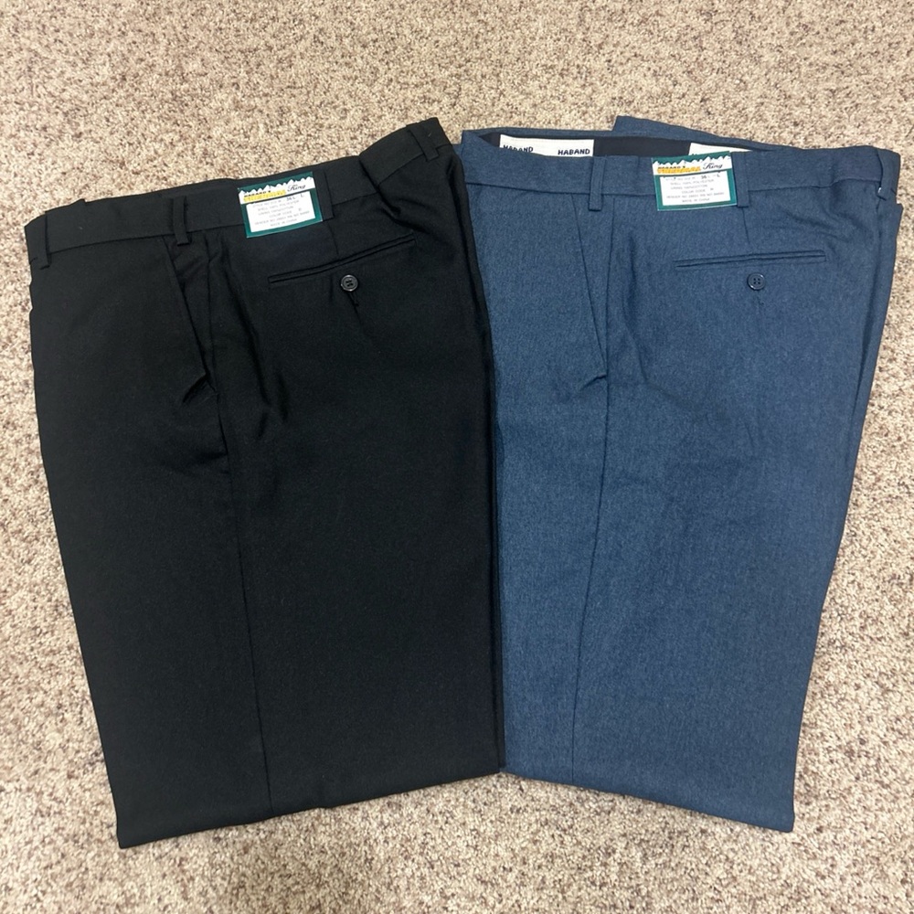 Vintage Haband Thermal Black and Blue Dress Pants